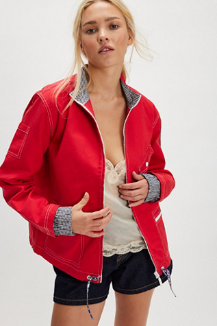 We The Free Top Down Jacket at Free People in Red, Size: S