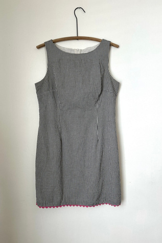 Vintage 1990s Black Gingham Mini Dress Selected by Grievous Angel Vintage