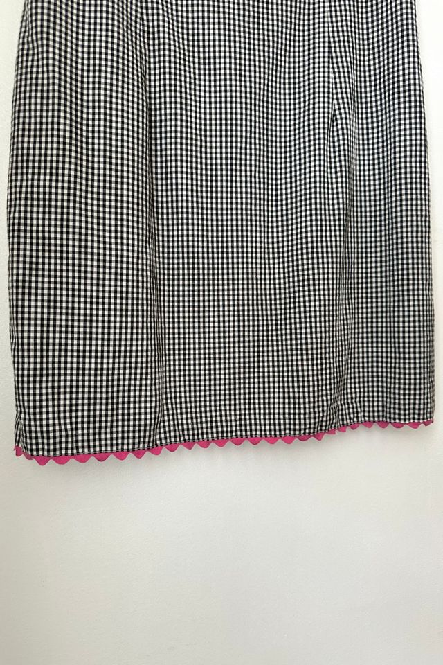 Vintage 1990s Black Gingham Mini Dress Selected by Grievous Angel Vintage #1