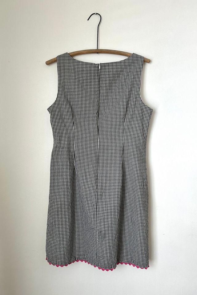 Vintage 1990s Black Gingham Mini Dress Selected by Grievous Angel Vintage #3