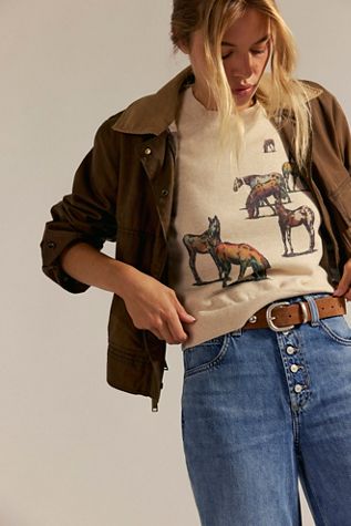 NWT Free People Duchess Concho Belt in Dried Sage Duchess Suede Concho Belt | Western Belt | Free People main image 2