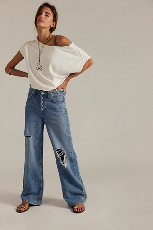 Jean Boyfriend Nia We The Free en Saturday Night, pour femme taille: 27 chez Free People