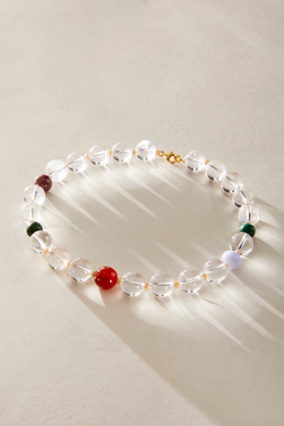 Collier de perles de cristal clair