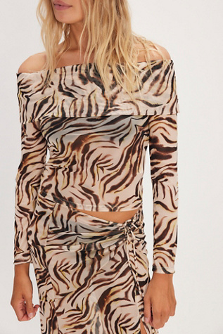 Nightcap Printed Off The Shoulder Set