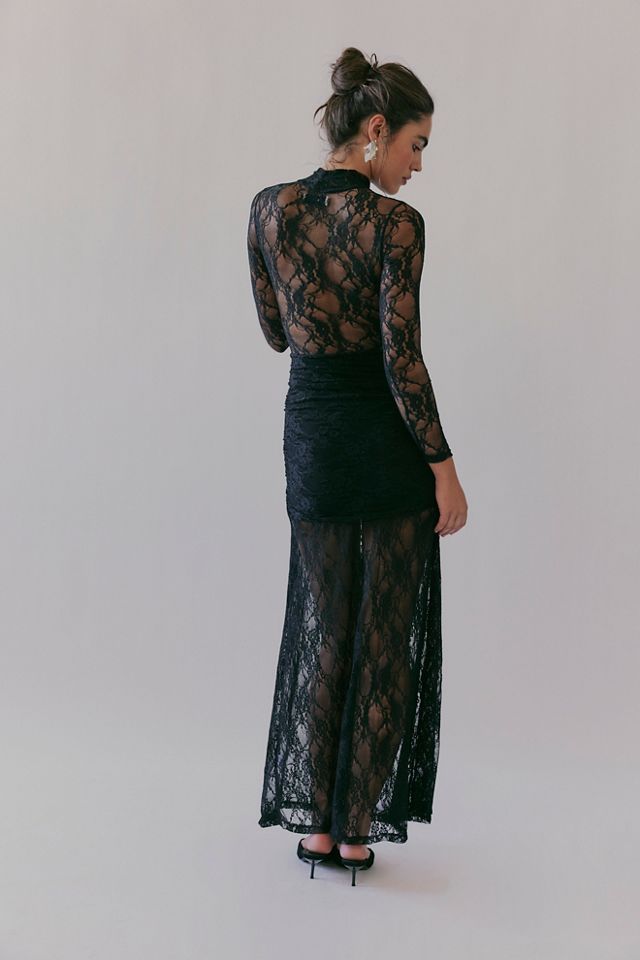 Robe longue en dentelle à taille basse Nightcap #1