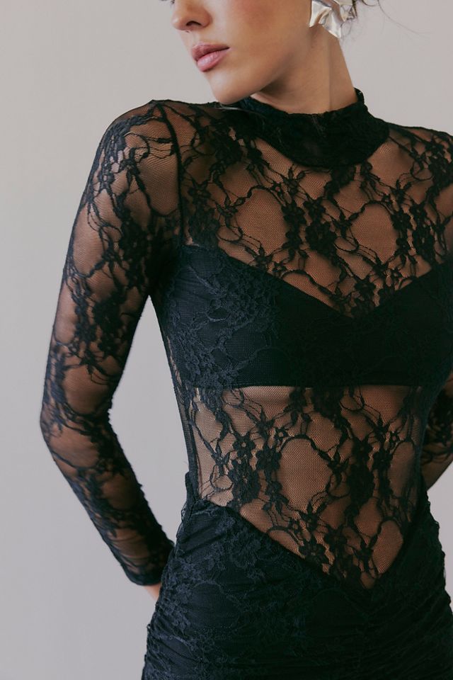 Robe longue en dentelle à taille basse Nightcap #2
