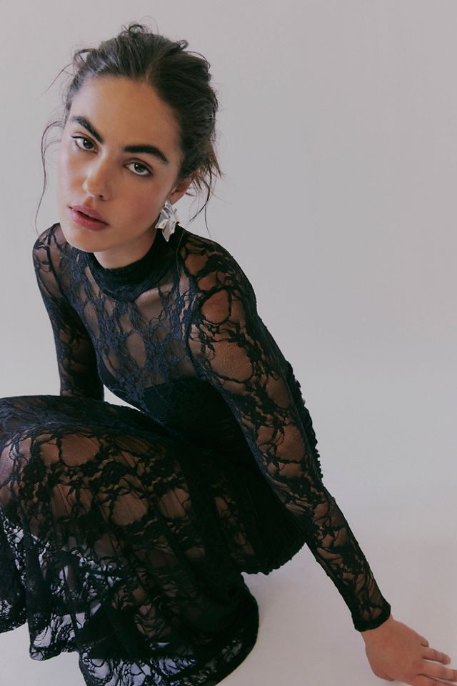Robe longue en dentelle à taille basse Nightcap #3