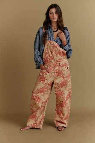 We The Free Good Luck Printed Overalls at Free People, Size: S