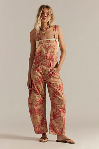 We The Free Good Luck Printed Overalls at Free People, Size: S