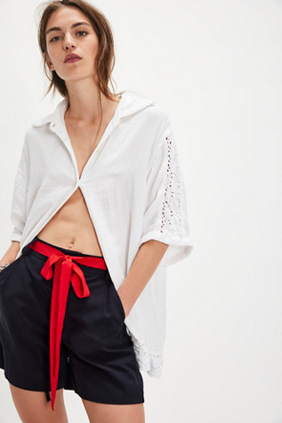 CP Shades Lace Shirt at Free People in White, Size: S