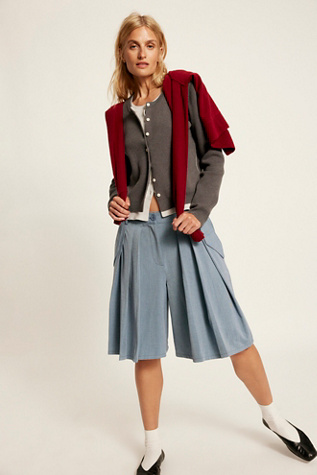 We The Free Seeing Double Cardi at Free People in Grey, Size: M