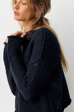 Женский свитер Free People Opal Rollneck Knit, цвет: Чёрный — фото 6