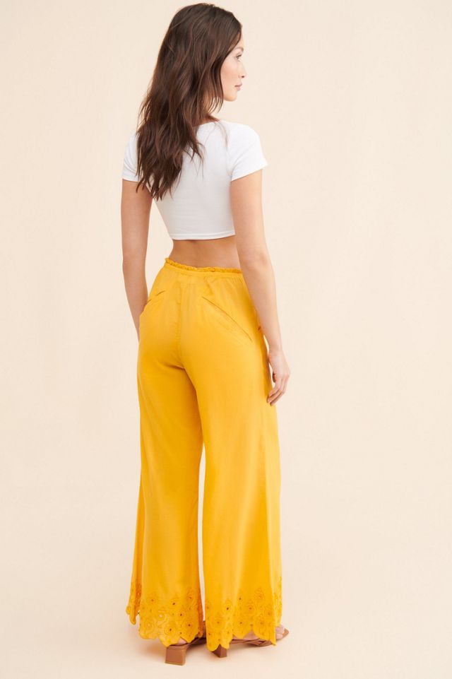 Abacaxi Seashell Hem Wide Leg Pants #1