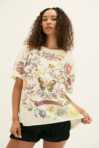 Secret Garden Tee at Free People in Ivory, Size: Medium