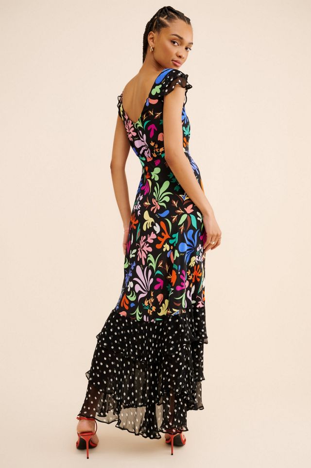 RIXO Silk Ossy Maxi Dress #1