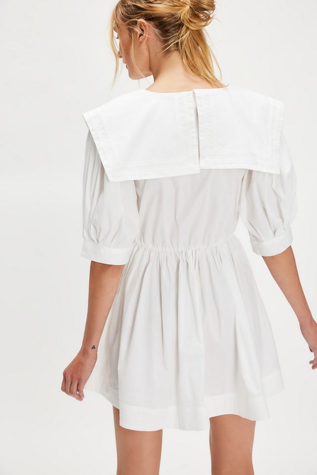 For Love & Lemons Helena Poplin Puff Sleeve Mini Dress #1