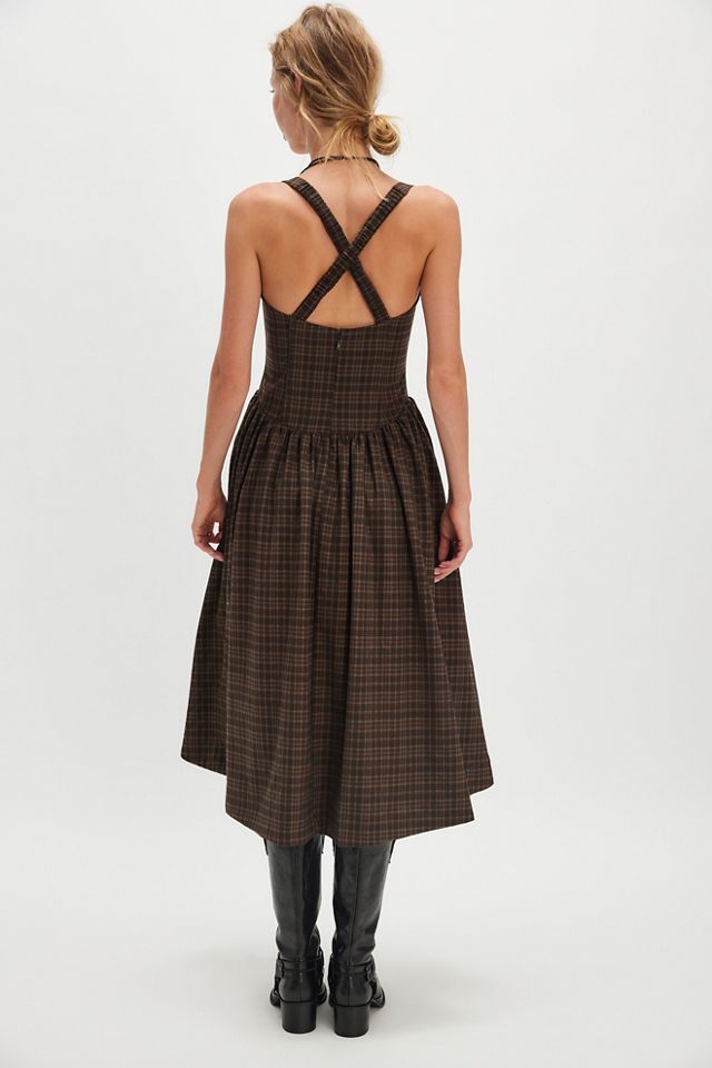 For Love & Lemons University Plaid Midi Dress #1