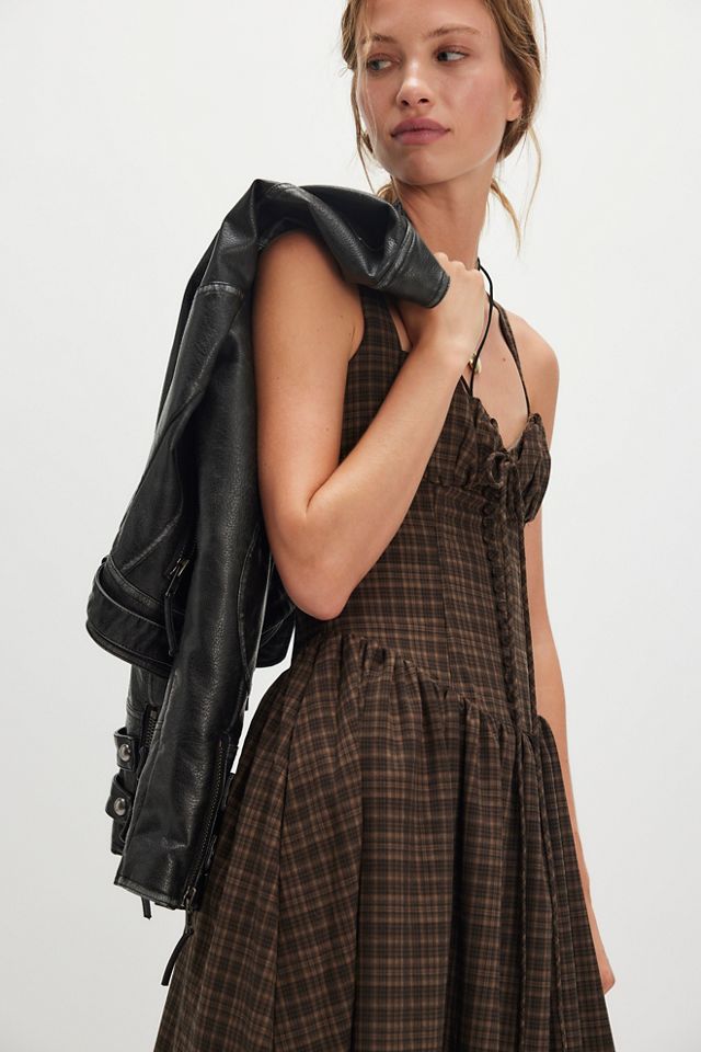 For Love & Lemons University Plaid Midi Dress #2