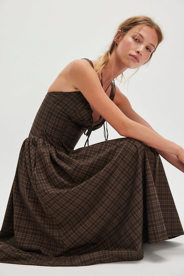 For Love & Lemons University Plaid Midi Dress #3
