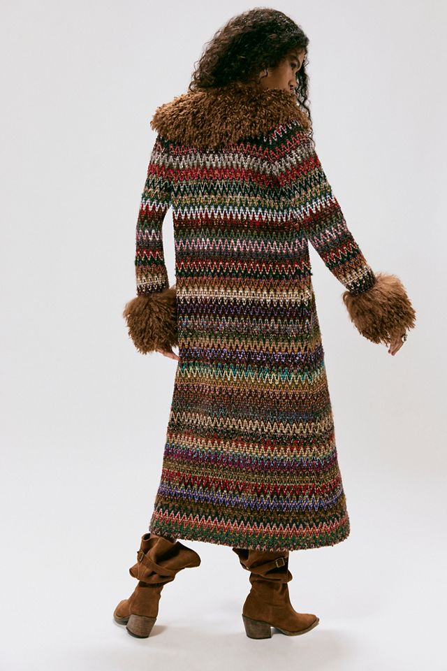 Anna Sui Faux Fur Trim Coat #2