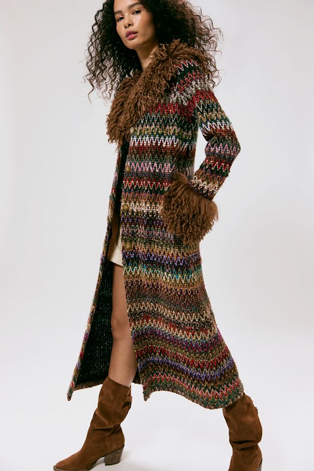 Anna Sui Faux Fur Trim Coat #3