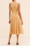 Ronny Kobo Pleated Knit Midi Dres