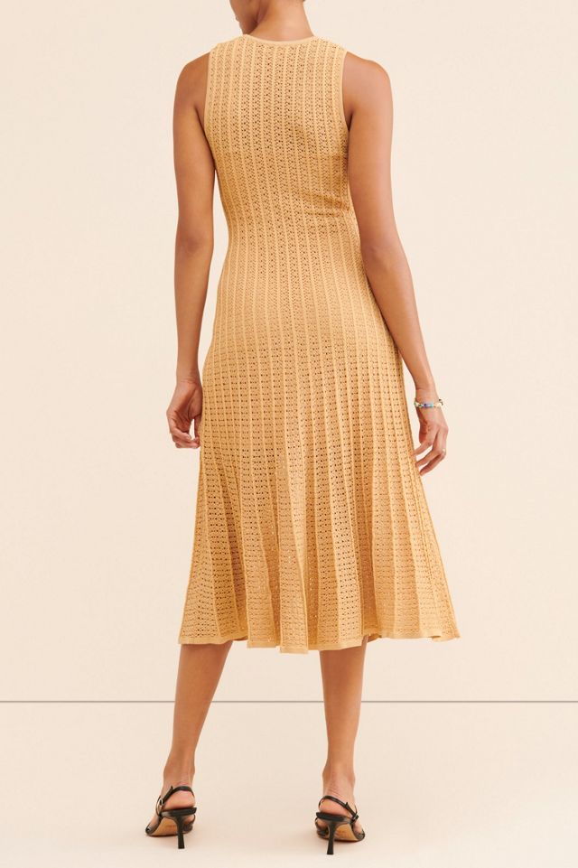 Ronny Kobo Pleated Knit Midi Dres #1