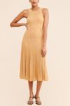 Ronny Kobo Pleated Knit Midi Dres