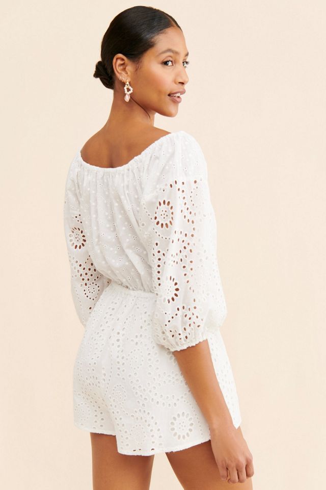 Rays for Days Yvette Eyelet Romper #1