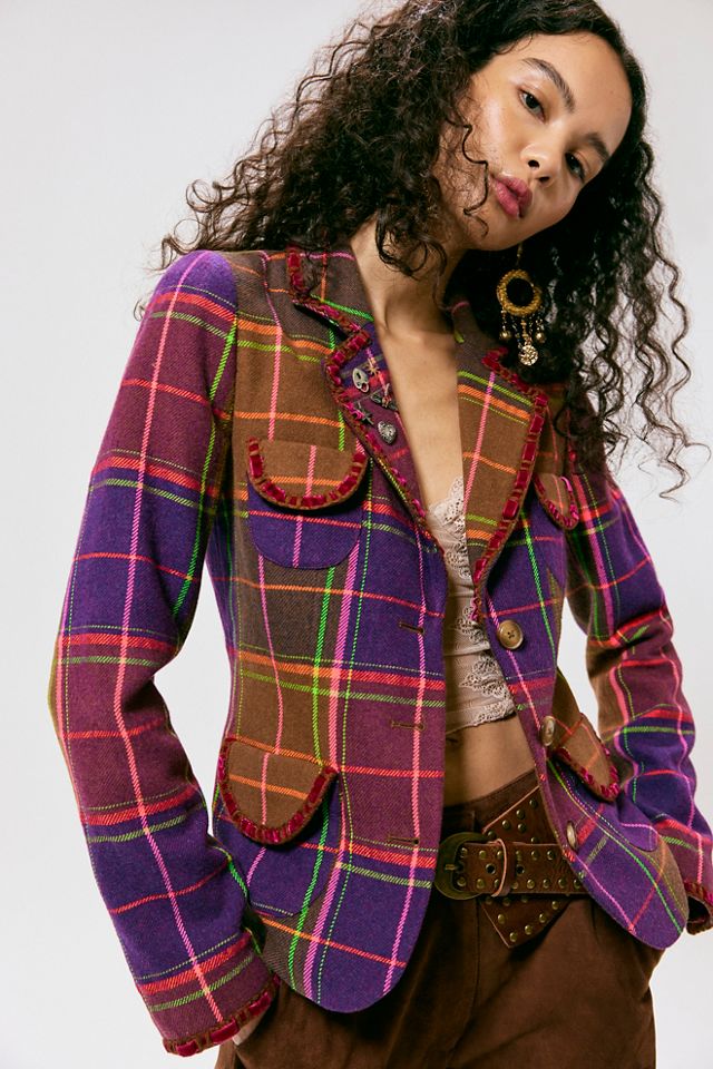 Anna Sui Plaid Ribbon Jacket #2