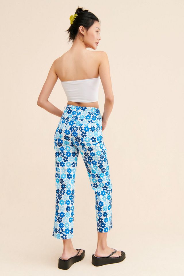 Another Girl Floral Cropped Jeans #1
