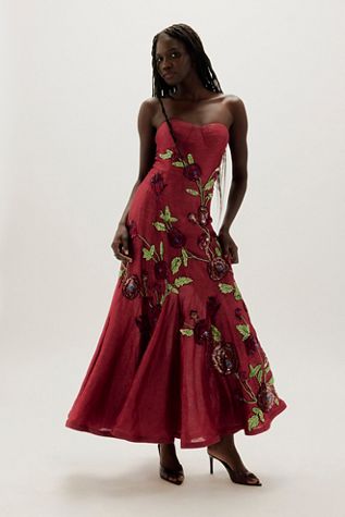 Robe corset Layla à broderie florale La Fouri