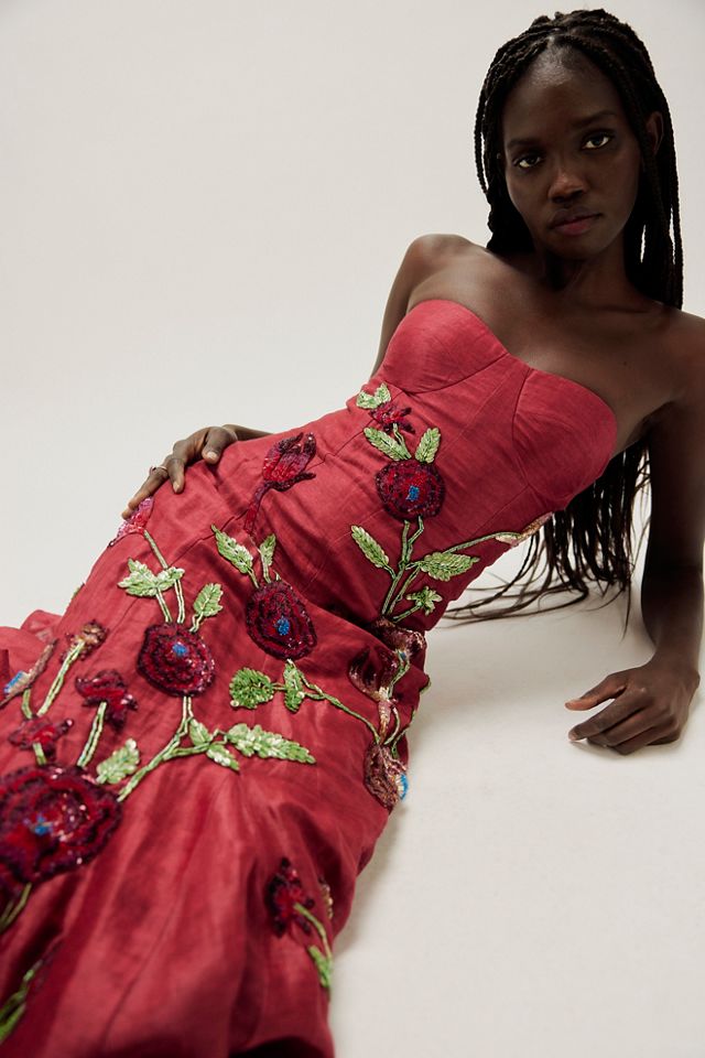 Robe corset Layla à broderie florale La Fouri #3