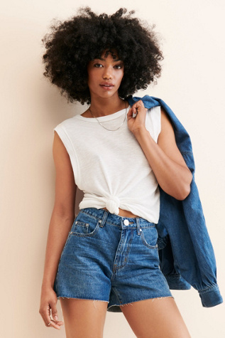 One Teaspoon High Waist Mom Shorts | Free People