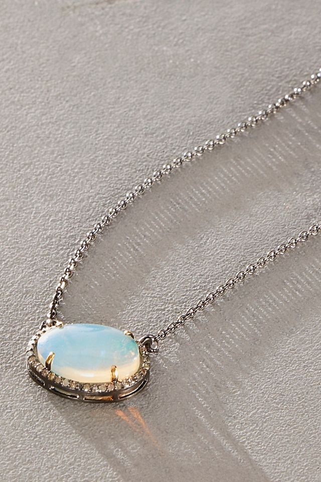 Robindira Opal & Champagne Diamond Necklace #2