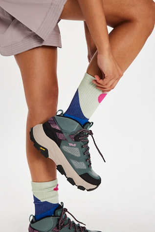Sedona Crew Socks by FP Movement at Free People, Blue Combo