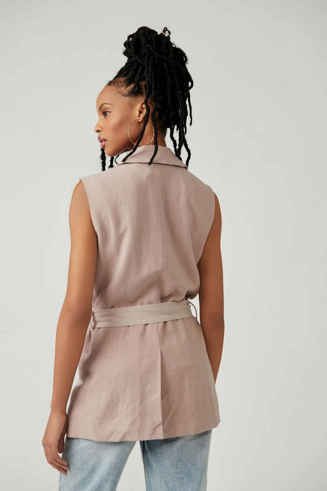 Olivia Linen Vest #1