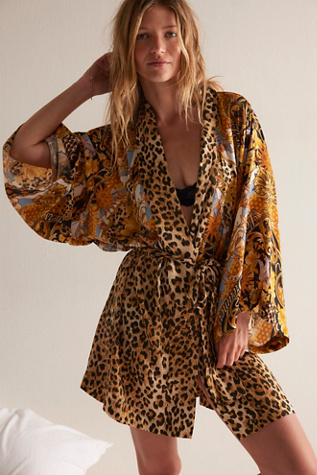 Spell Lovers & Dreamers Robe Top at Free People in Gold, Size: S-M/P-M