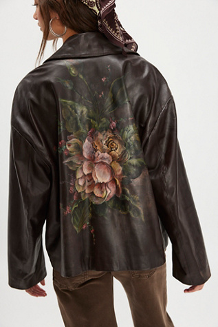 Veste en cuir à roses Nigel Preston