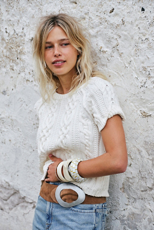 Pull Bubblegum par Free People en Ivory, pour femme taille: XS