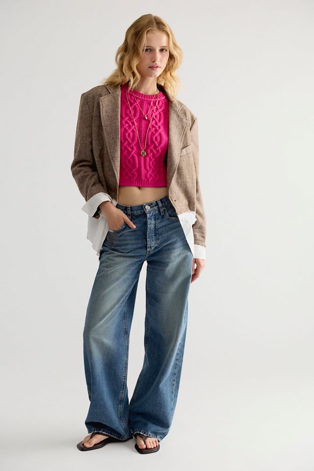 Bubblegum Cable Knit Pullover #3