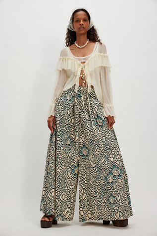 Miss You Most Printed Wide-Leg Pants