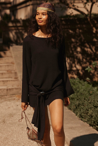 Robe Pull Spencer Mini par free-est en Noir, pour femme chez Free People