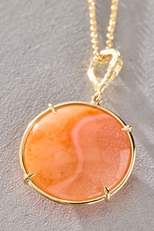 Elisabeth Bell Agate YinYang Necklace #1