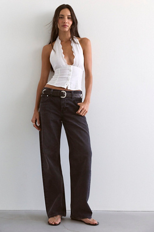 Citizens of Humanity Lindz Low-Rise Jeans at Free People in Black, Size: 29
