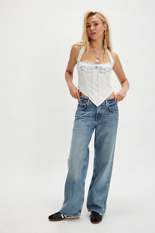 Jeans taille basse Lindz Citizens of Humanity en Bijou, pour femme taille: 28 chez Free People