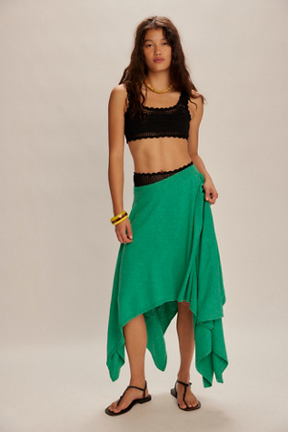 Jupe Pull Indigo par free-est en Vivid Green, pour femme taille: XS chez Free People