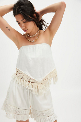 Caden Tube Top by Free People in White, Size: M
