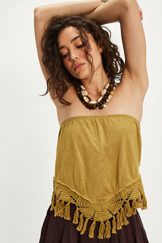 Caden Tube Top at Free People in Green, Size: XS