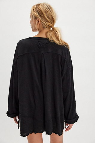 We The Free Cotton-Linen Henley Tee